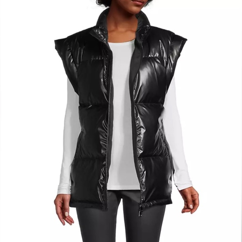 Jocelyn Apres /Karate nylon down puffer vest, modern, belt